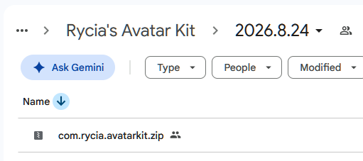 Google drive avatar kit zip