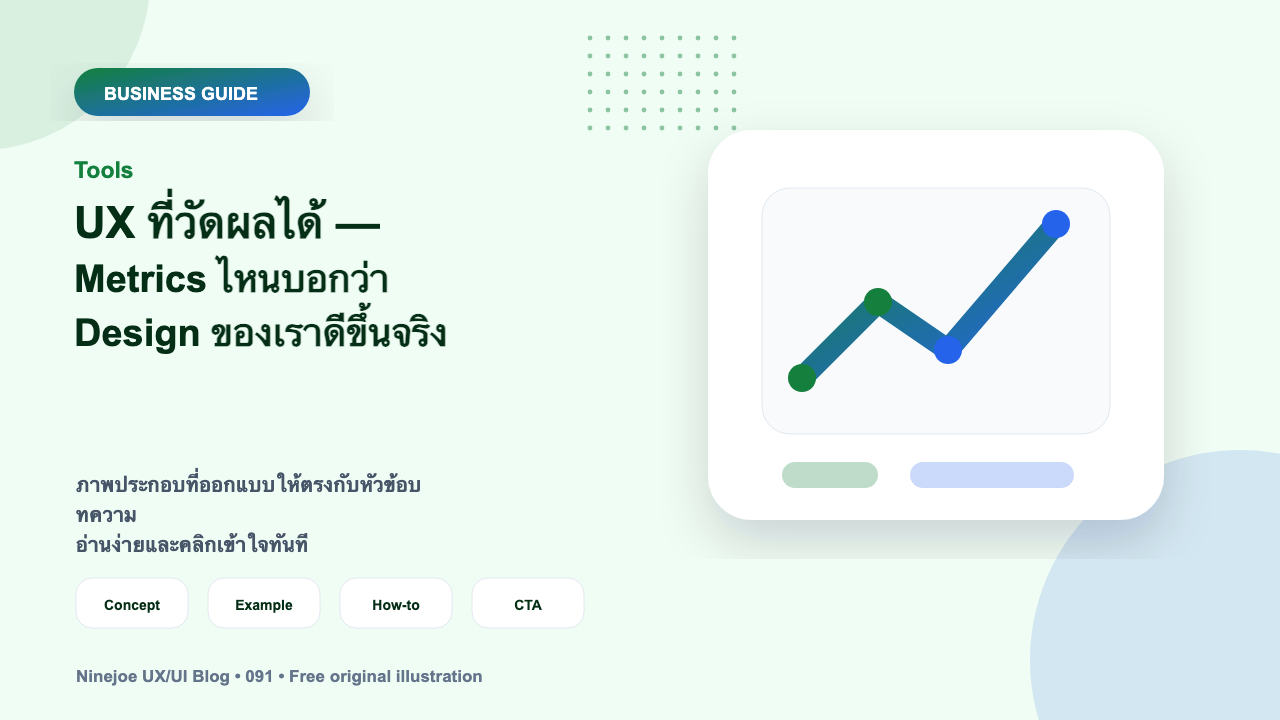 UX ที่วัดผลได้ — Metrics ไหนบอกว่า Design ของเราดีขึ้นจริง