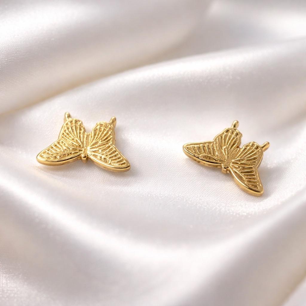 S. Steel Butterfly Stud