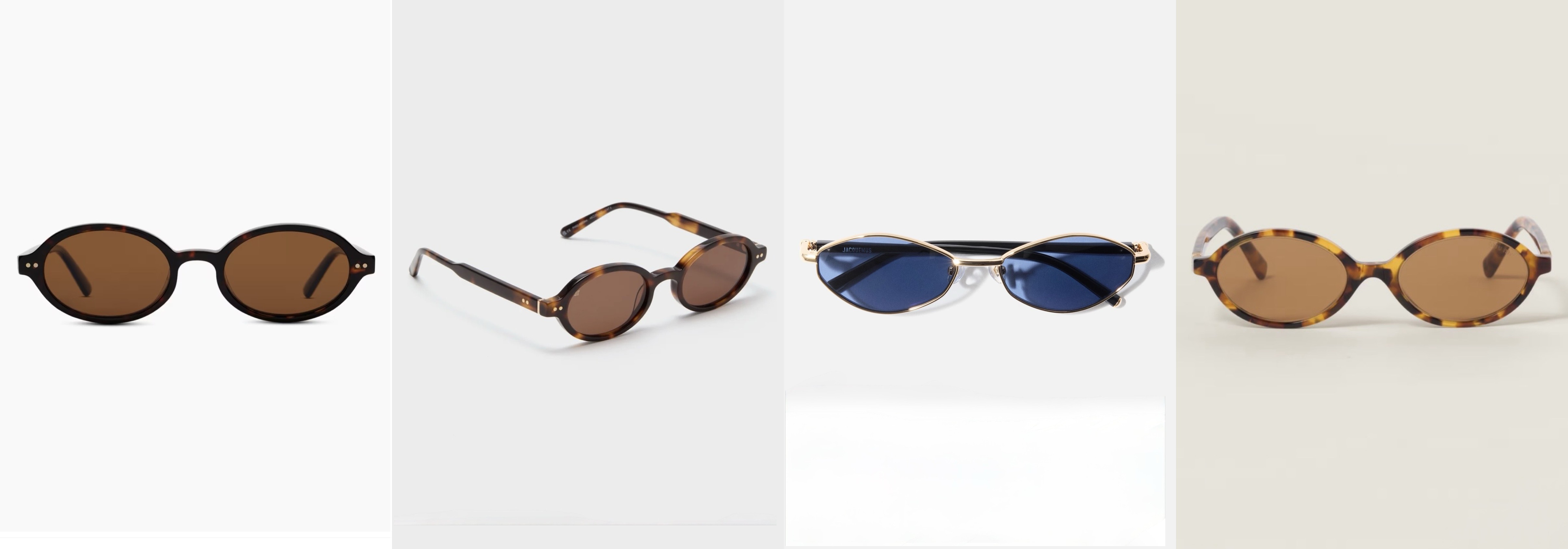 Les quatre lunettes de soleil ovales