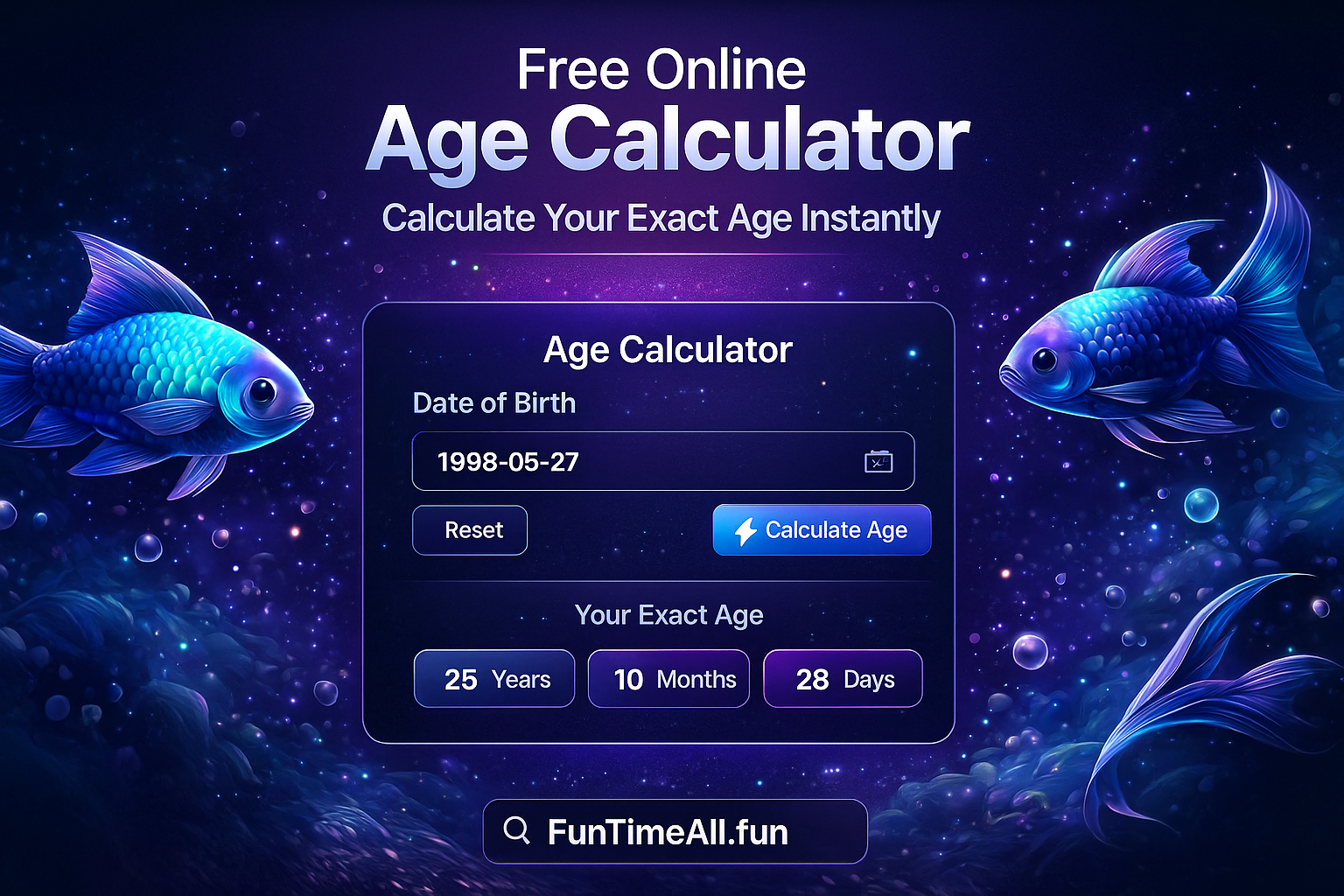 Happy users checking age with an online calculator