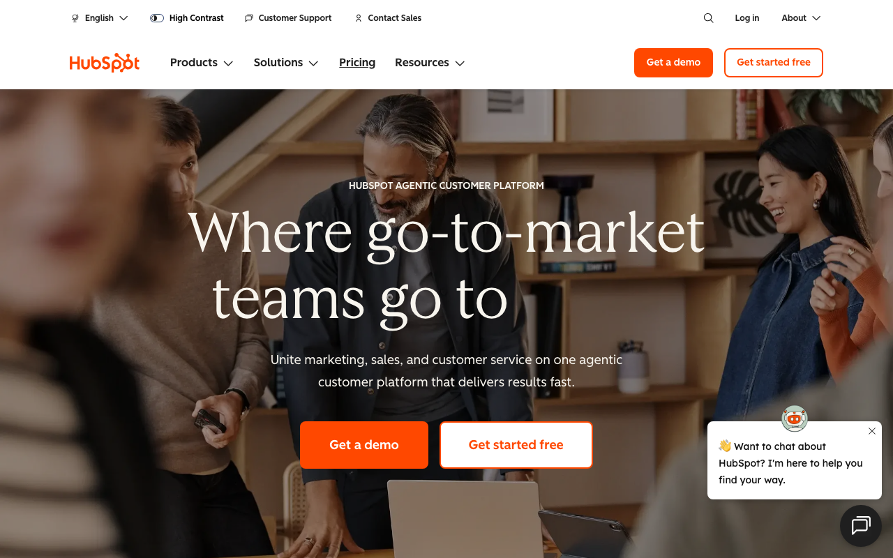 HubSpot - go-to-market platform uniting marketing, sales, and customer service