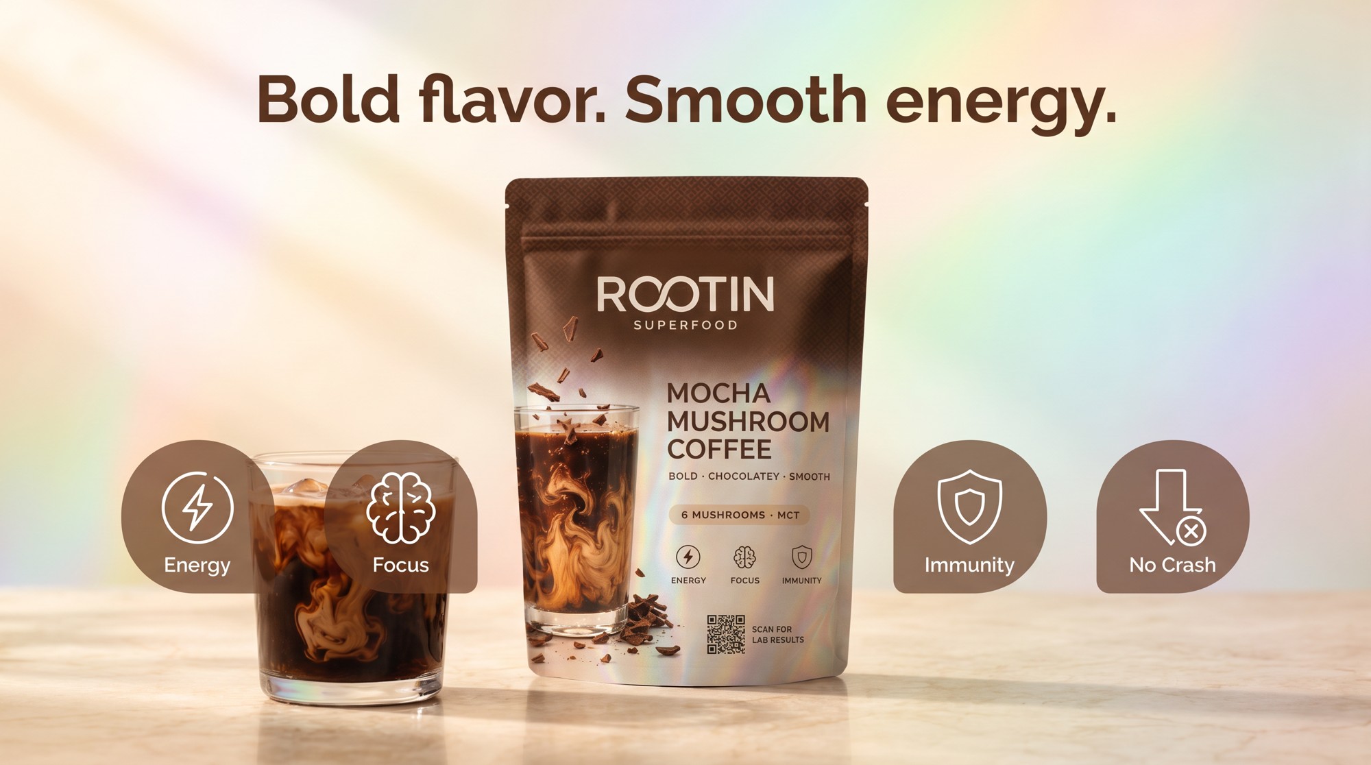 Bold flavor, smooth energy — Energy, Focus, Immunity, No Crash