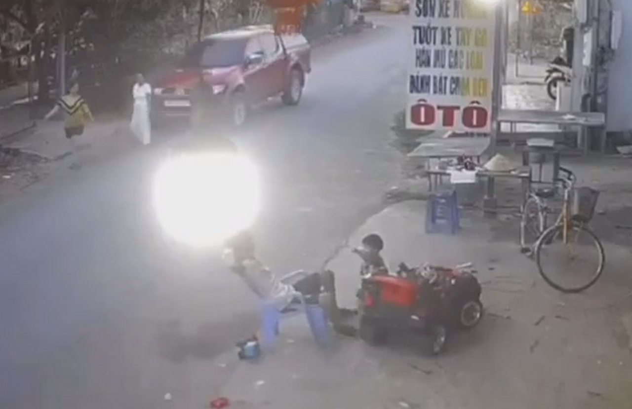 Hiện trường vụ tai nạn tại Đồng Tháp