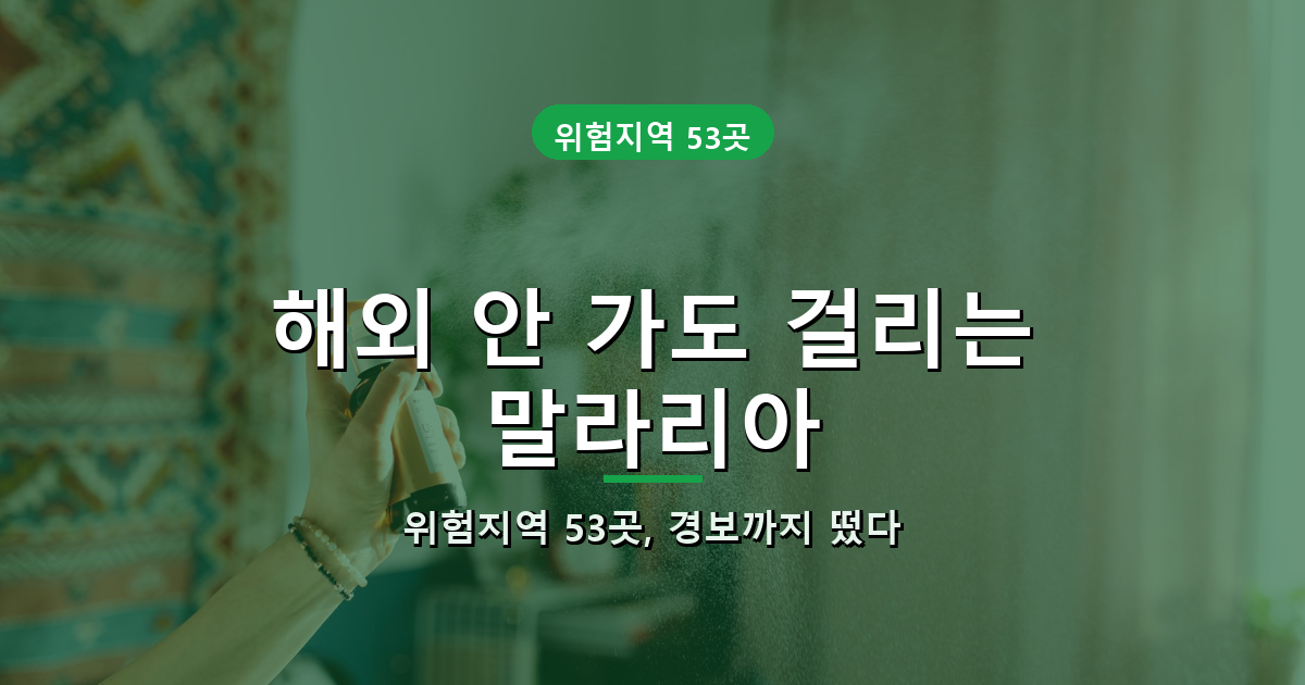 국내 말라리아 위험지역과 경보 안내 썸네일