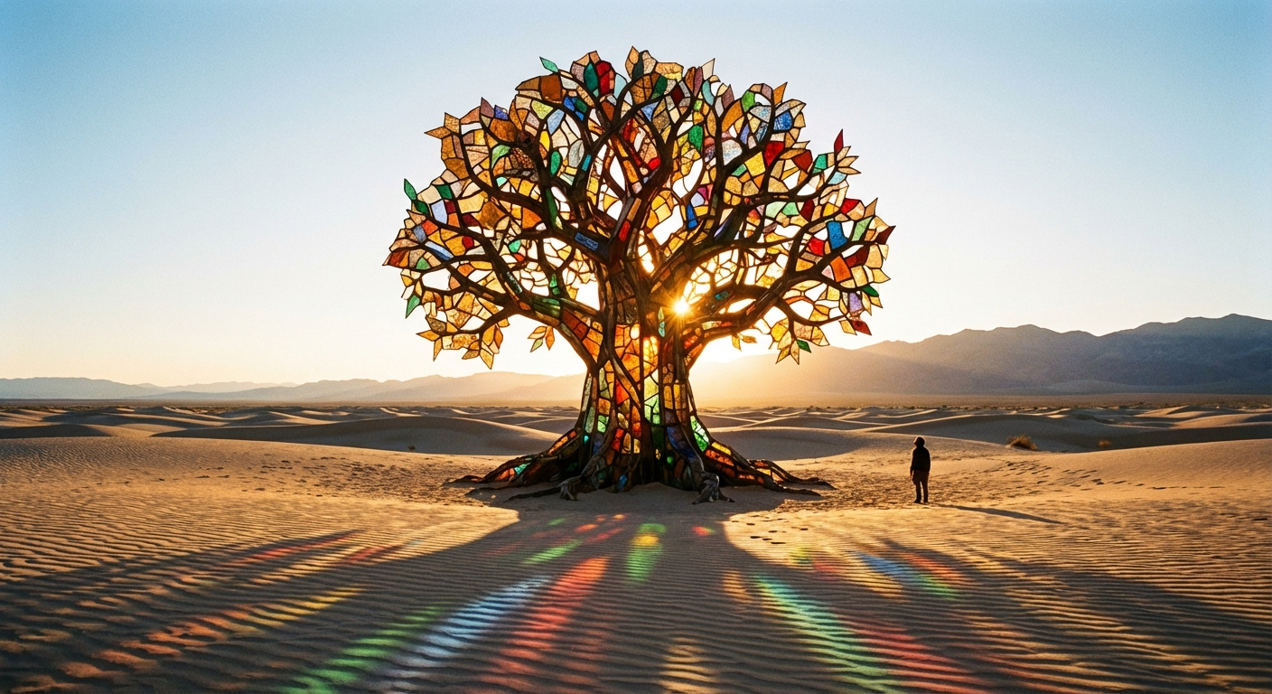 Glass Tree at Golden Hour