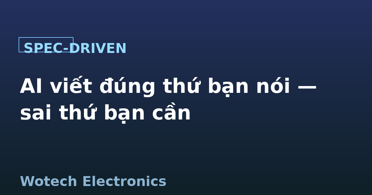 AI viết code đúng thứ bạn nói nhưng sai thứ bạn cần: bài học về tài liệu spec