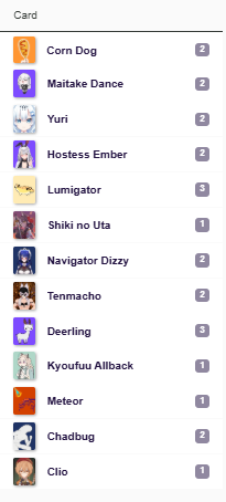 Gators need no education; Tenmachos need no reactive control; No Chad-bugs sans Navigators; Anon, leave the Deers alone: list