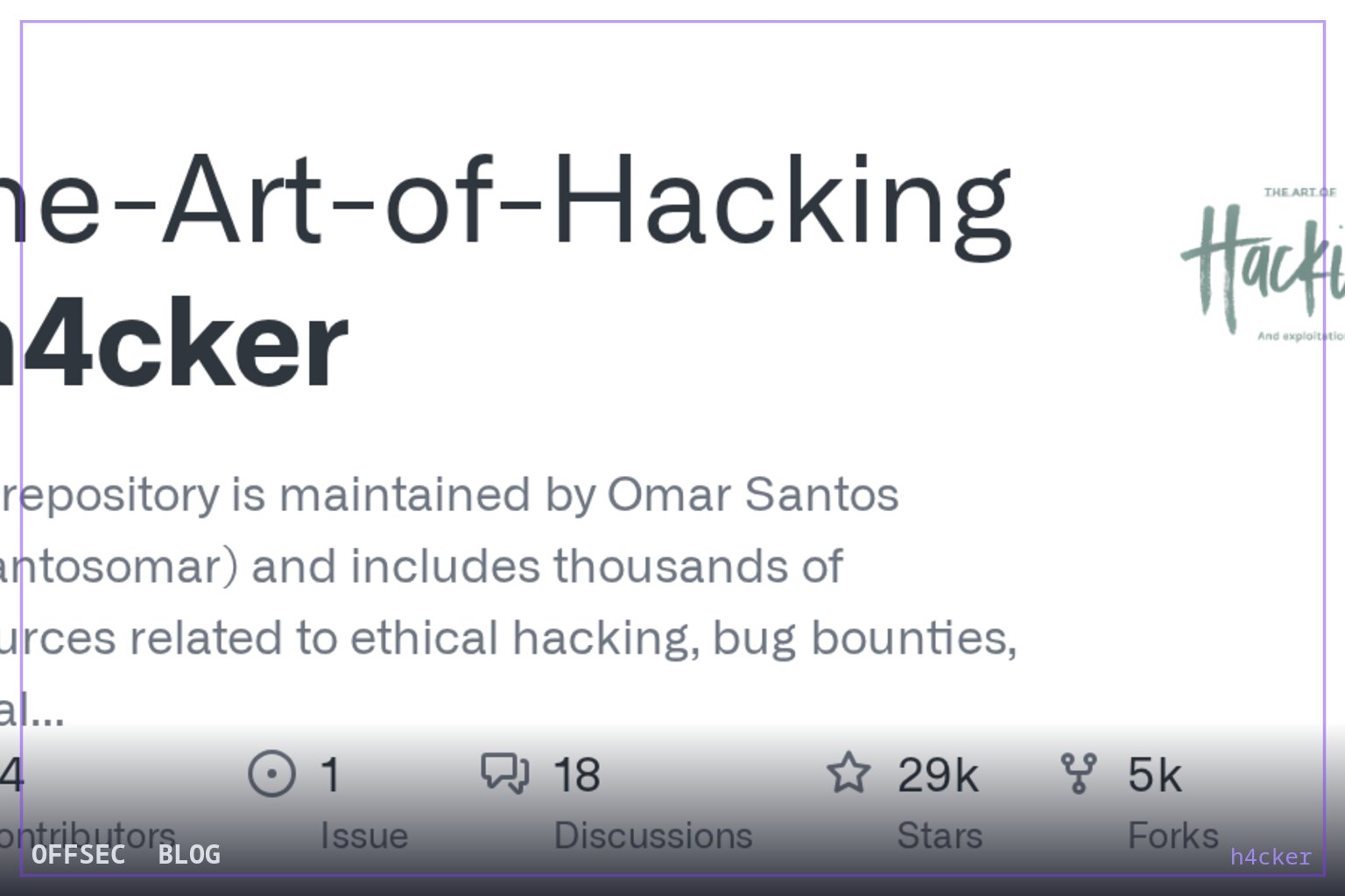 h4cker for curated cybersecurity learning and reference material
