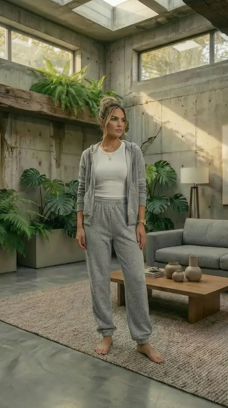 Girl in sweats