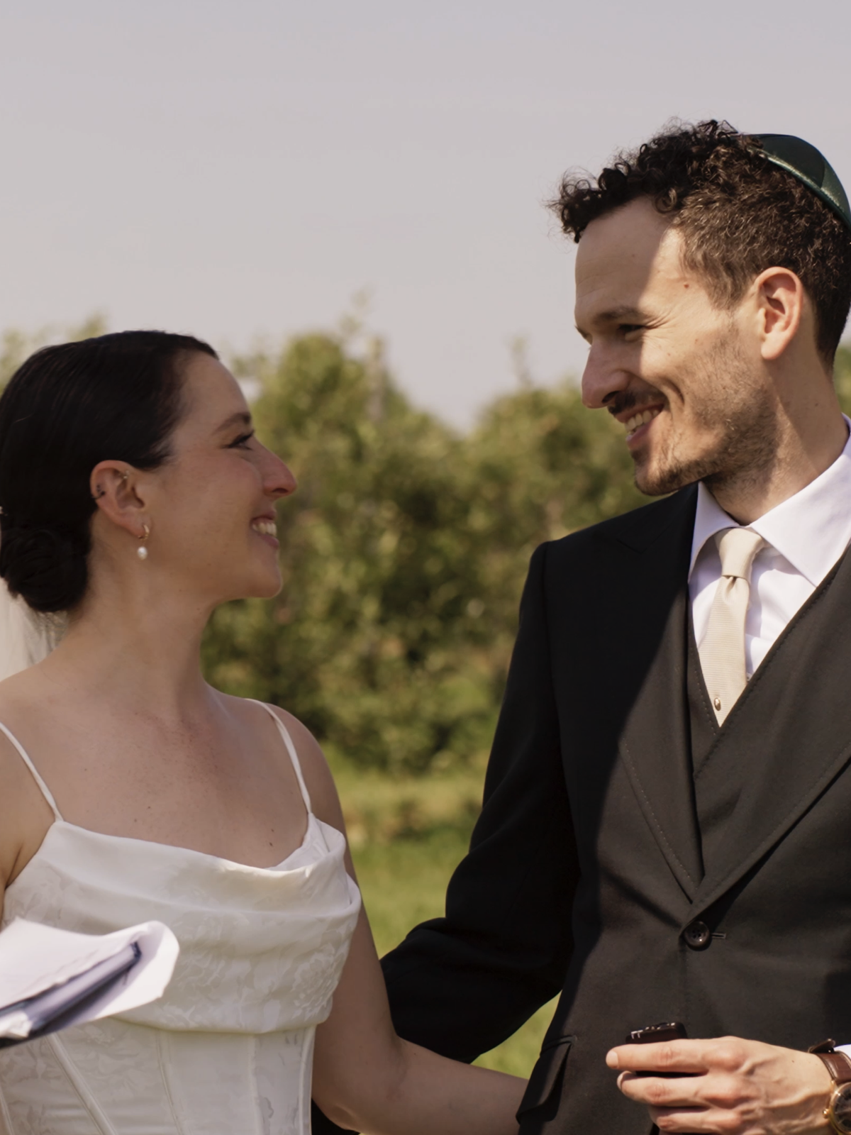 Wedding guest moment captured with a documentary style