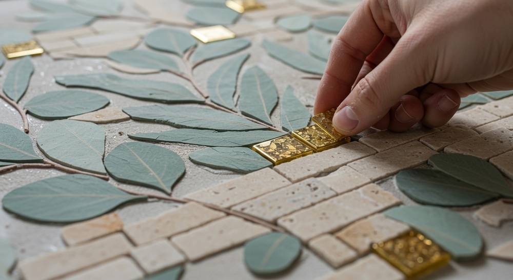 Instagram Reel here - custom handcrafted mosaic tile art
