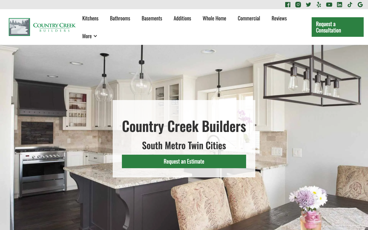 Country Creek Builders Inc. homepage
