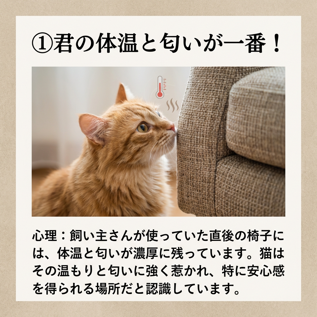 猫が椅子を奪う理由とは？愛情溢れる行動を解説 - Image 3