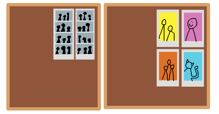 Corkboard overlay example