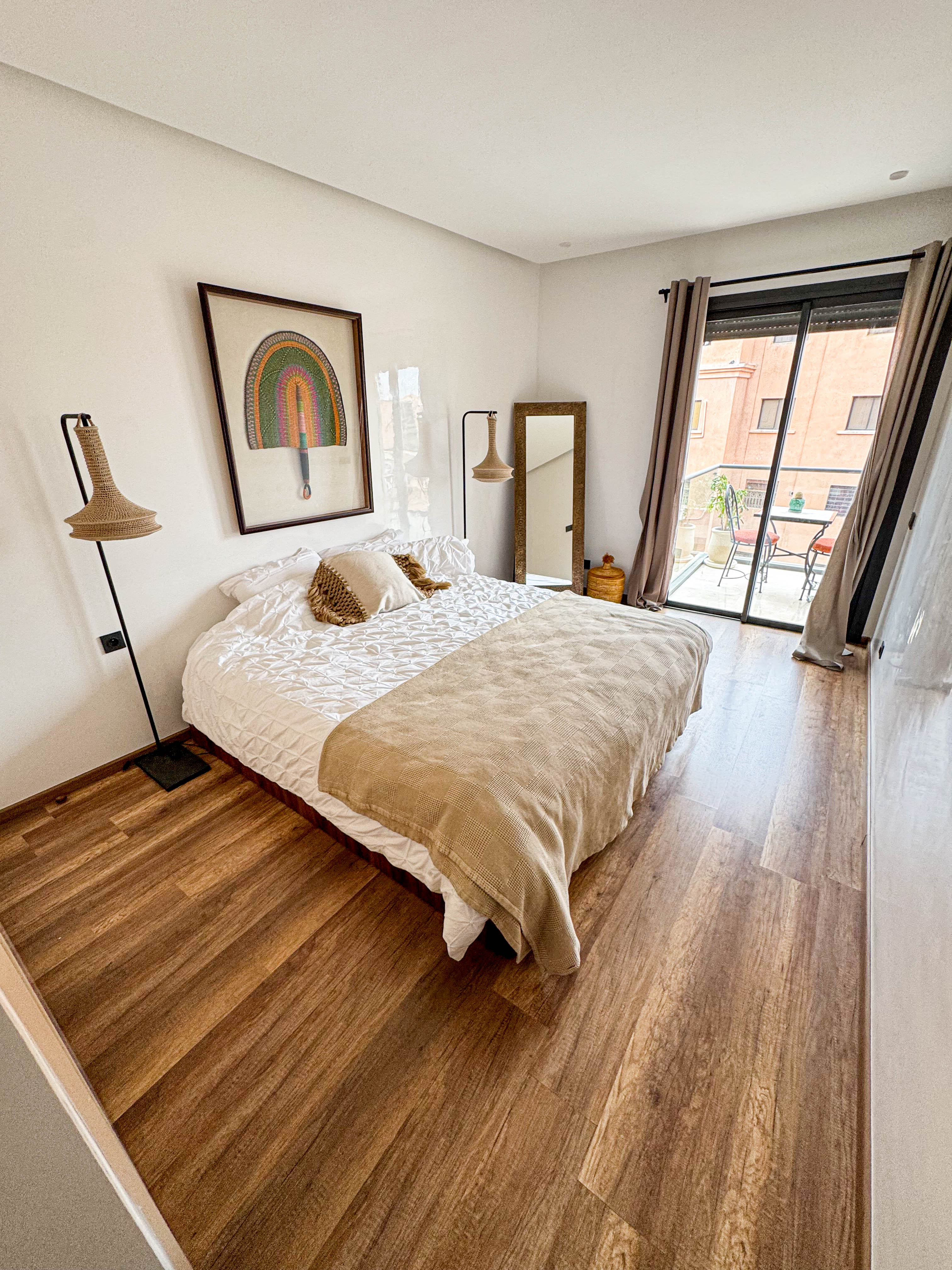 Luxury master bedroom golf-oriented property Marrakech