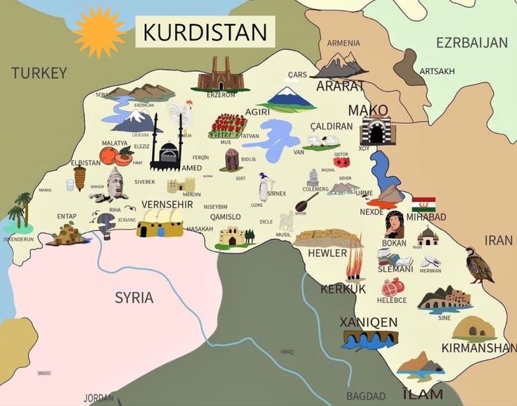 Kurdistan Map