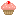 a pixel of a strawberry cupcake