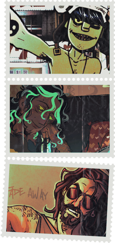 official gorillaz art. time-woods. charybdiaa