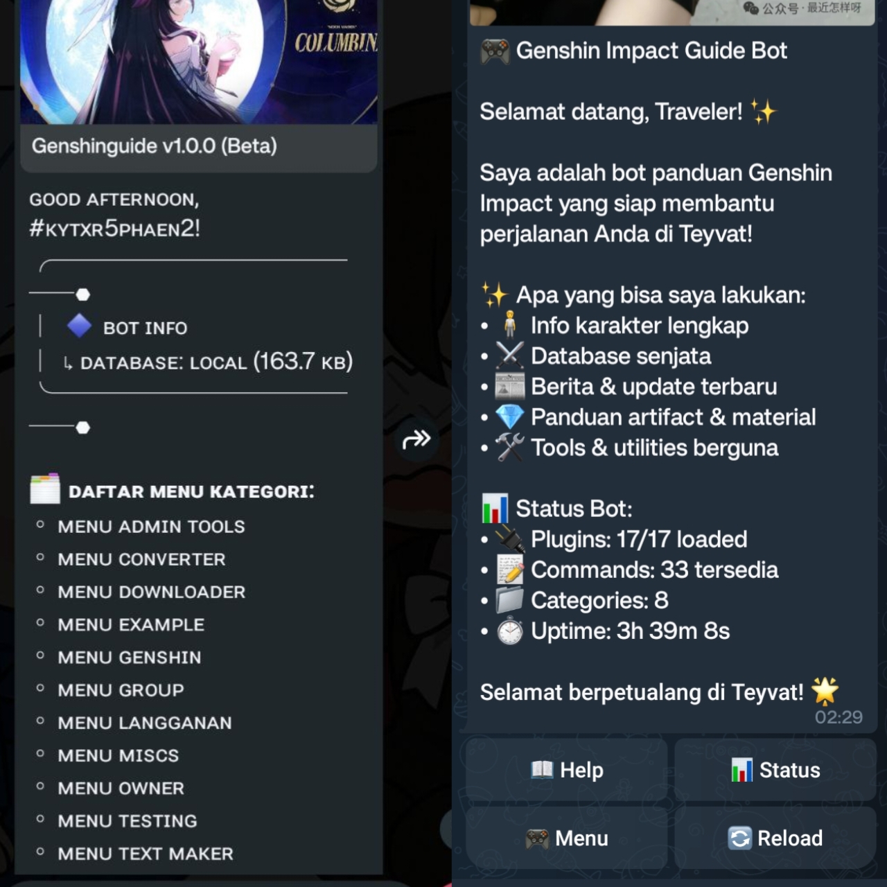Dual Bot Panel Preview