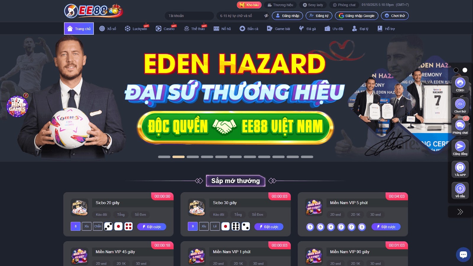 Eden Hazard đại sứ thương hiệu độc quyền EE88 Việt Nam