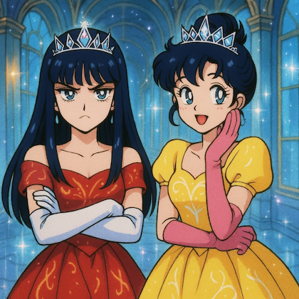 one is a genius, the other's insa- oh, wrong card