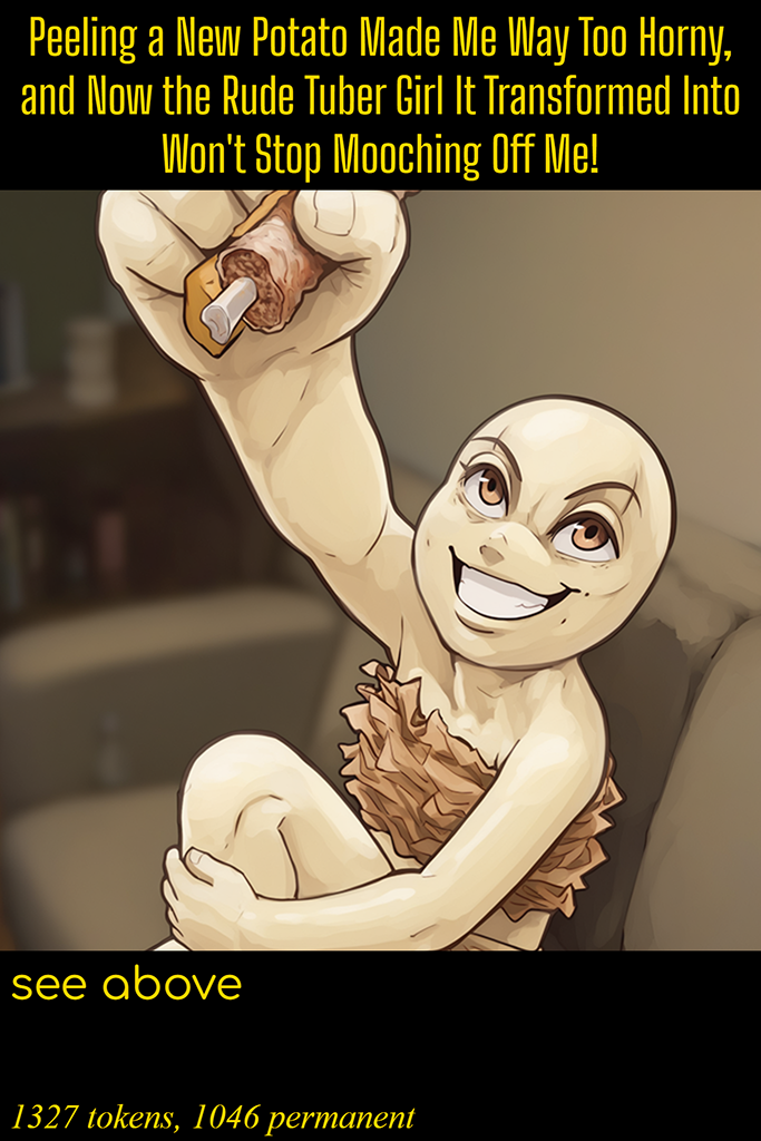Peeling a New Potato Made Me Way Too Horny, and Now the Rude Tuber Girl It Transformed Into Won't Stop Mooching Off Me!
