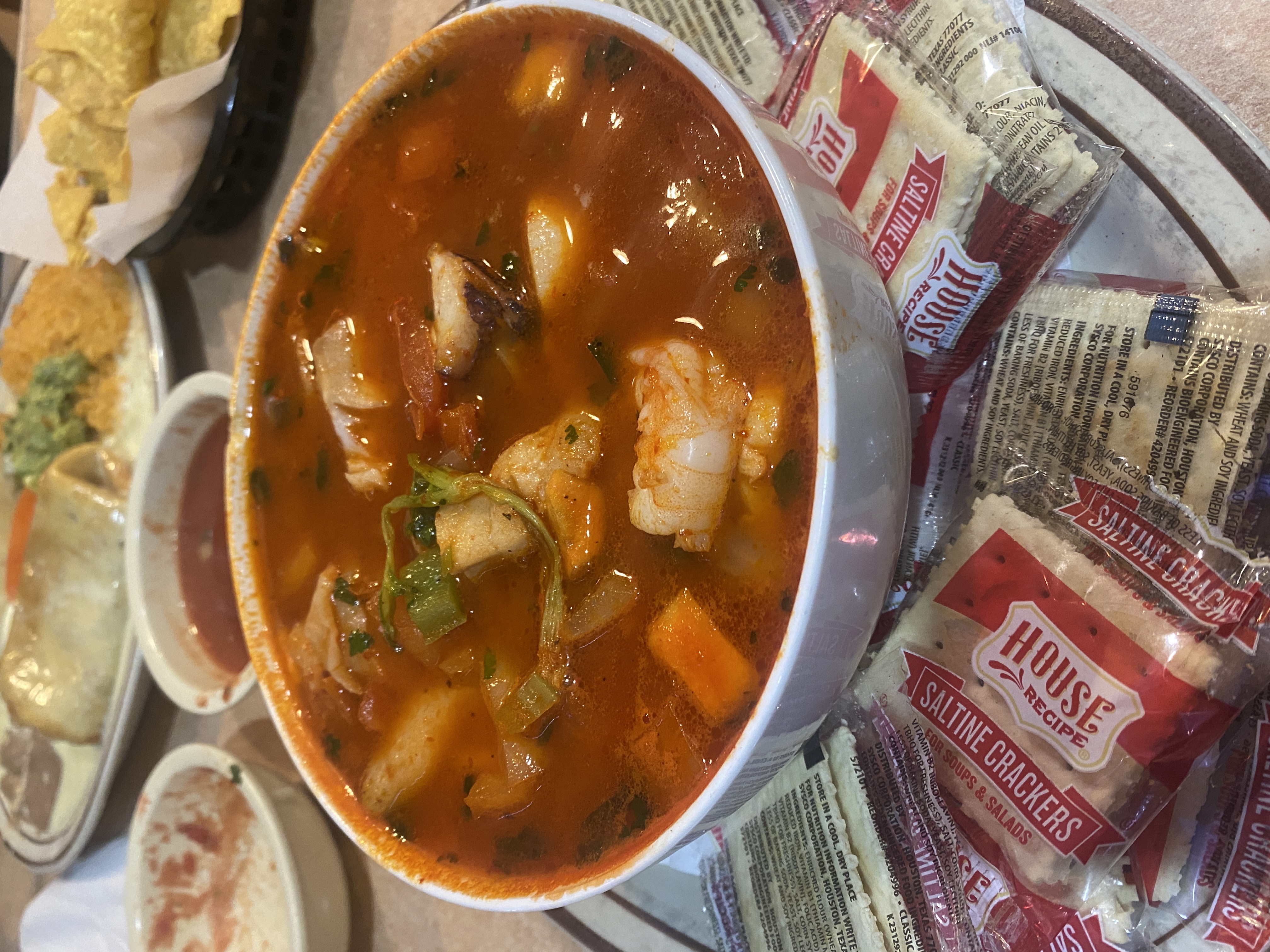 a photo of a mexican soup dish