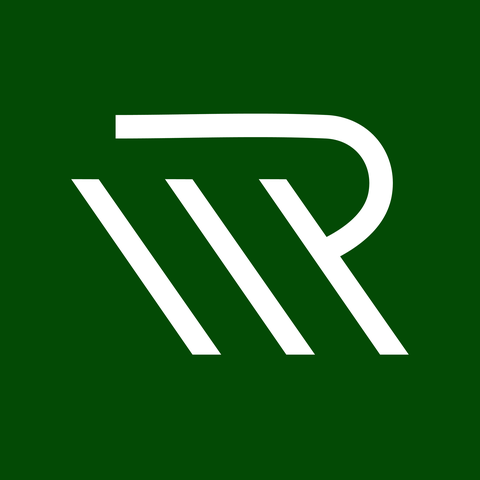 Raised Media mark on emerald, favicon version