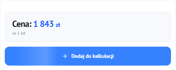 Krok 5: cena i przycisk dodaj do kalkulacji