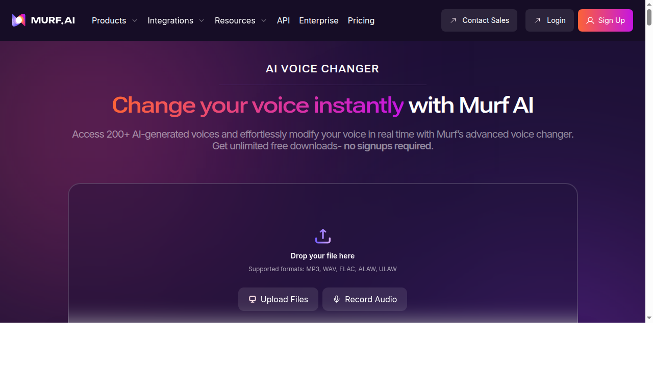 Murf AI 음성 변환
