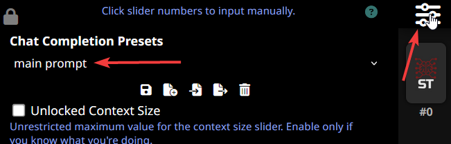 Completion Preset tab