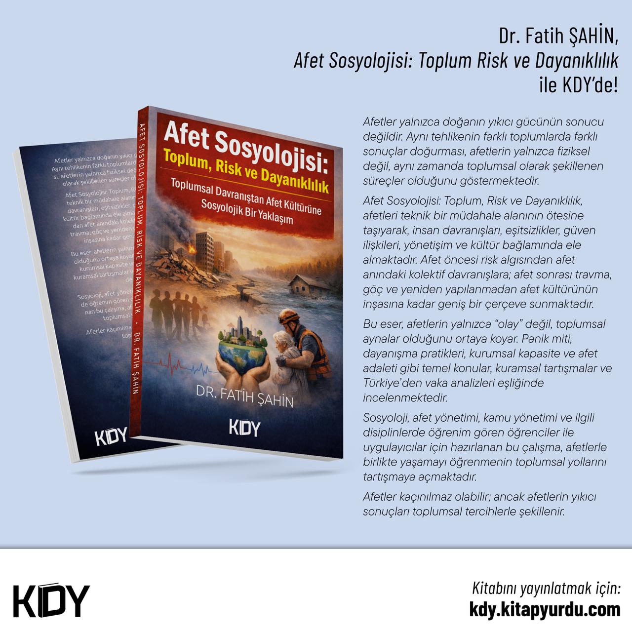 Afet Sosyolojisi kapak