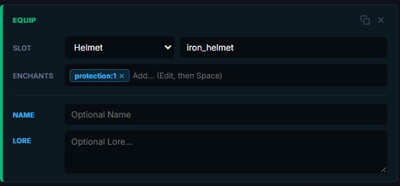 Equip Armor Block