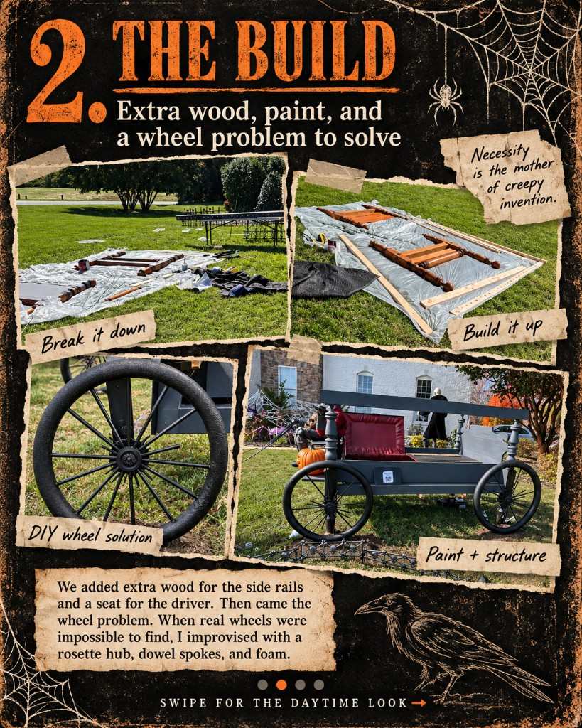 The build: extra wood, paint, and a wheel problem