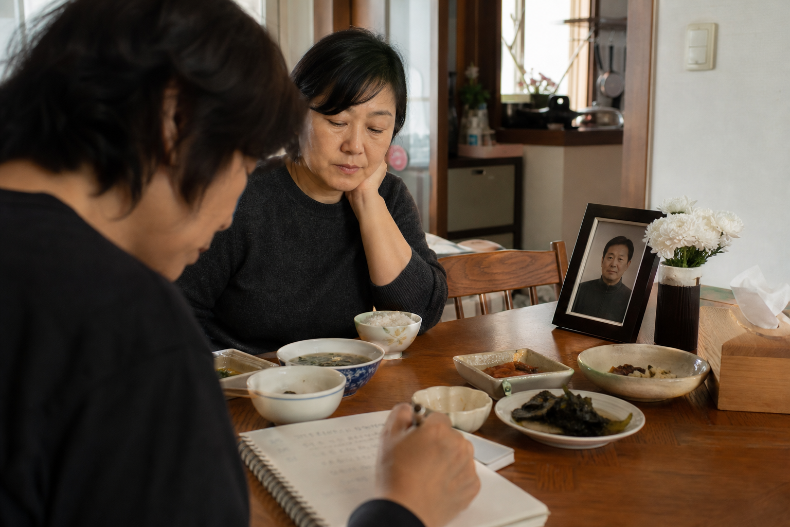 사별 뒤 슬픔의 기간 대신 안전과 일상 기능을 함께 확인하는 가족