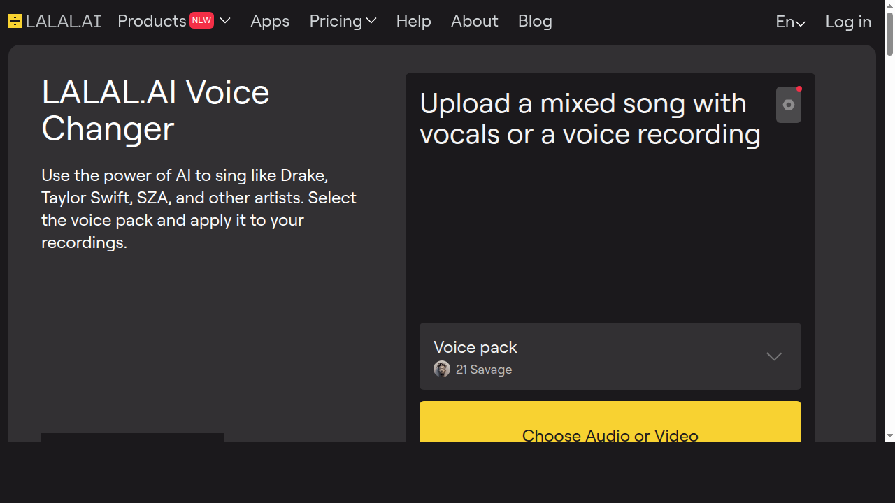 LALAL.AI 음성 변환