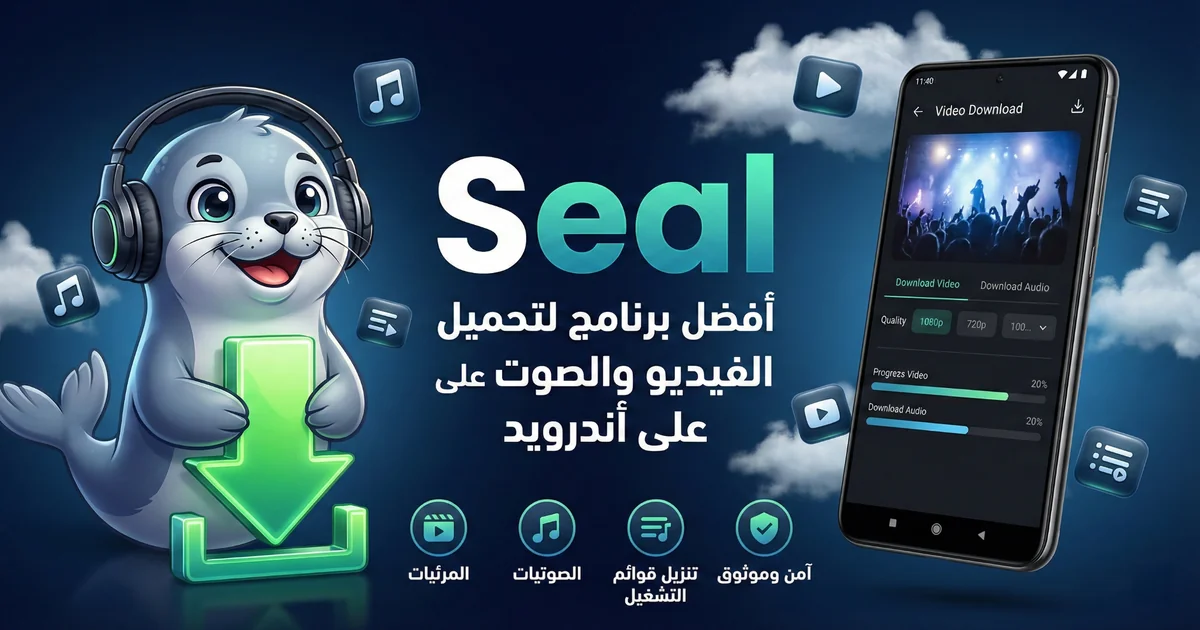 تحميل Seal للأندرويد: تنزيل الفيديو والصوت MP3 من اليوتيوب ومئات المواقع بدون إعلانات