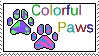colorful paws