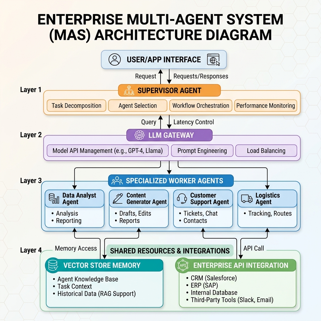 Autonomous AI Agents in Enterprise Automation and LLM Orchestration
