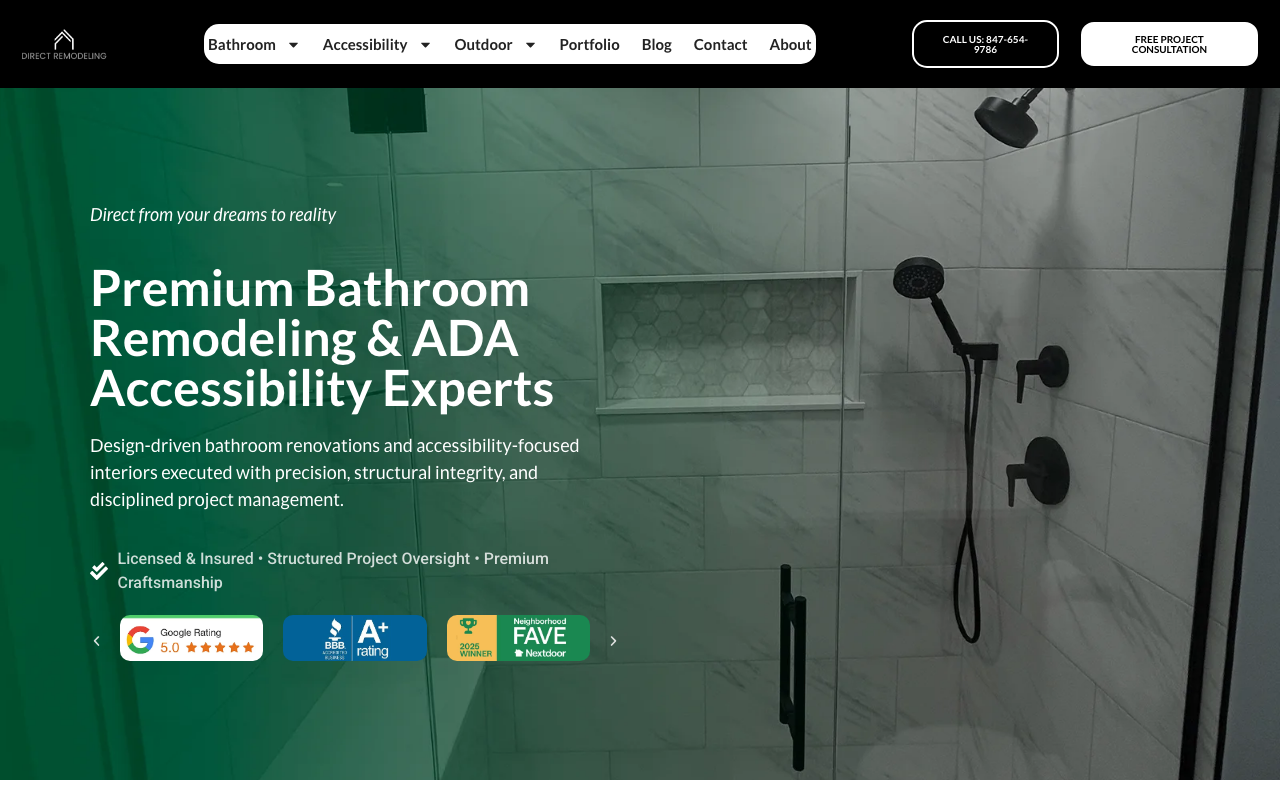 Direct Remodeling homepage