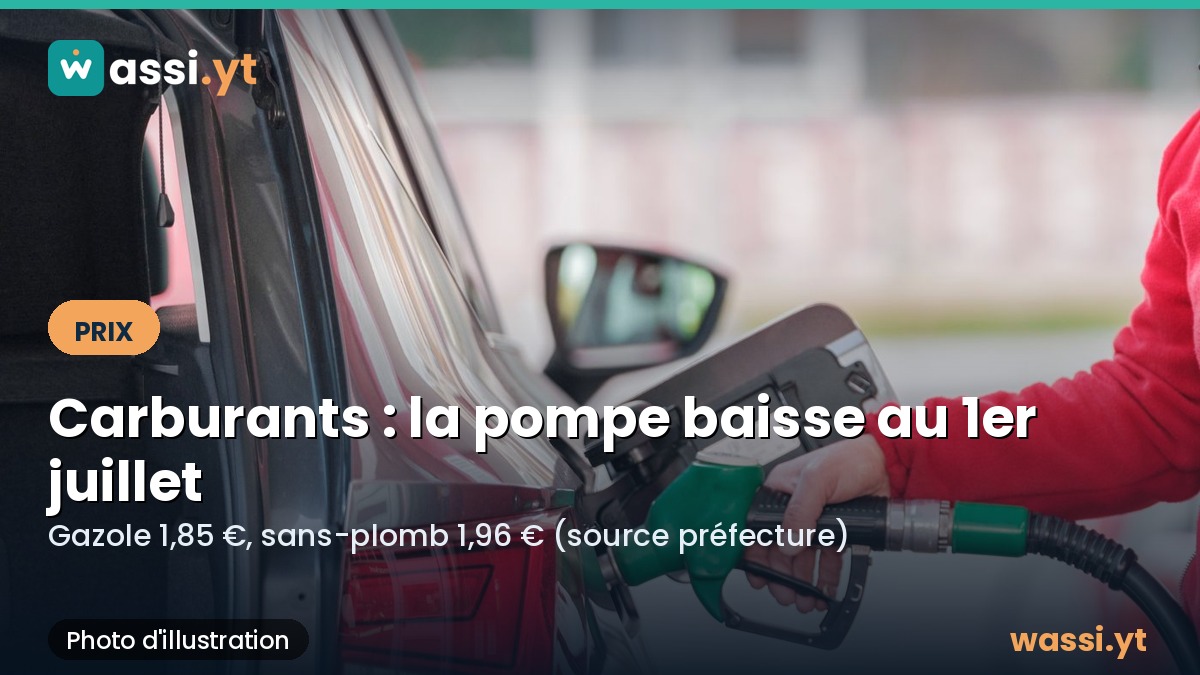 Carburants à Mayotte : les prix à la pompe baissent au 1er juillet