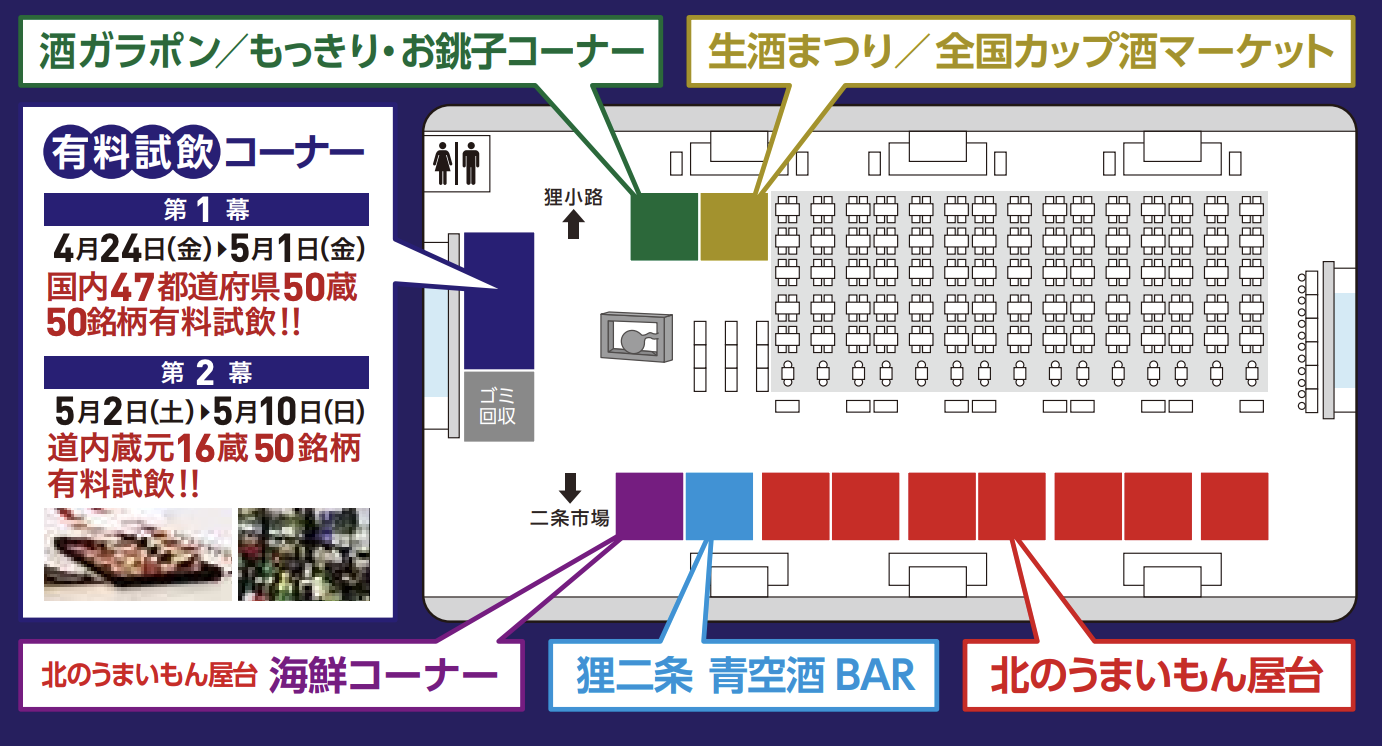 2026年狸二条酒まつり公式会場見取り図