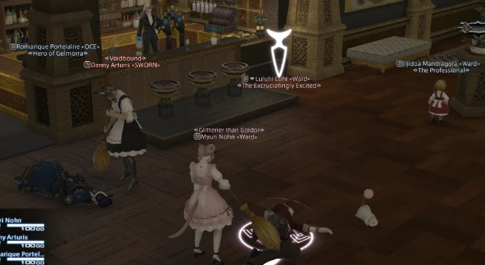 A FFXIV screenshot of lots of people.