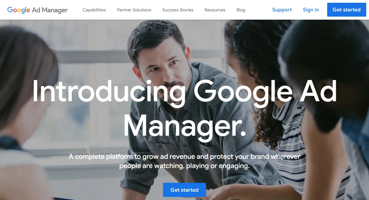 Google Ad Manager enterprise ad management and programmatic monetization platform