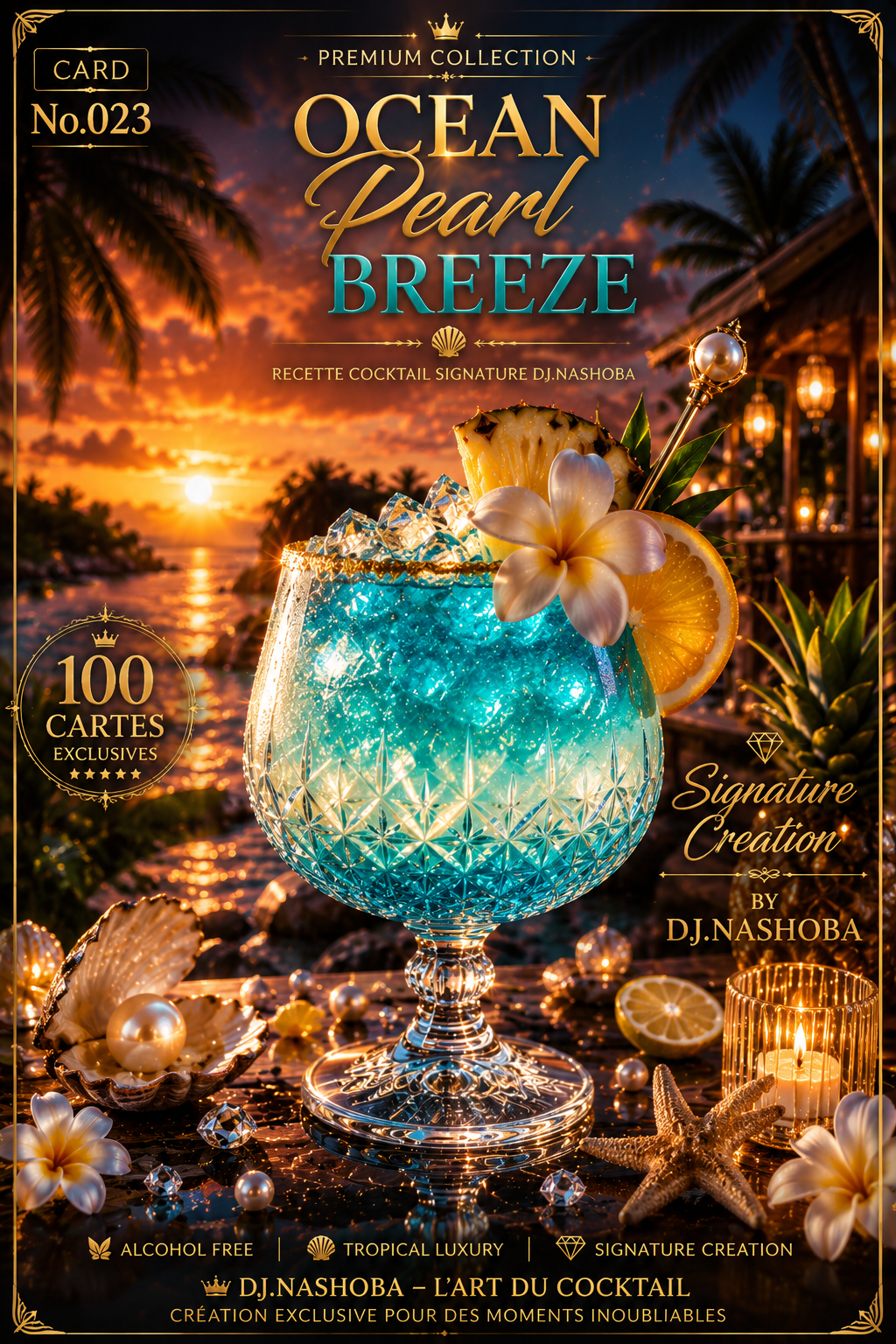 Ocean Pearl Breeze - Recette Cocktail Signature DJ.Nashoba