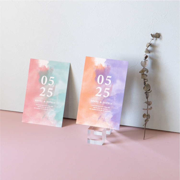 婚卡喜帖 - 文青水彩 商品圖2