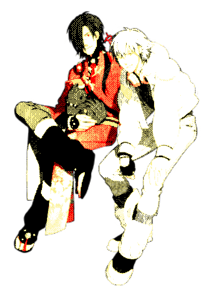 Koujaku' And 'Aoba' sitting.