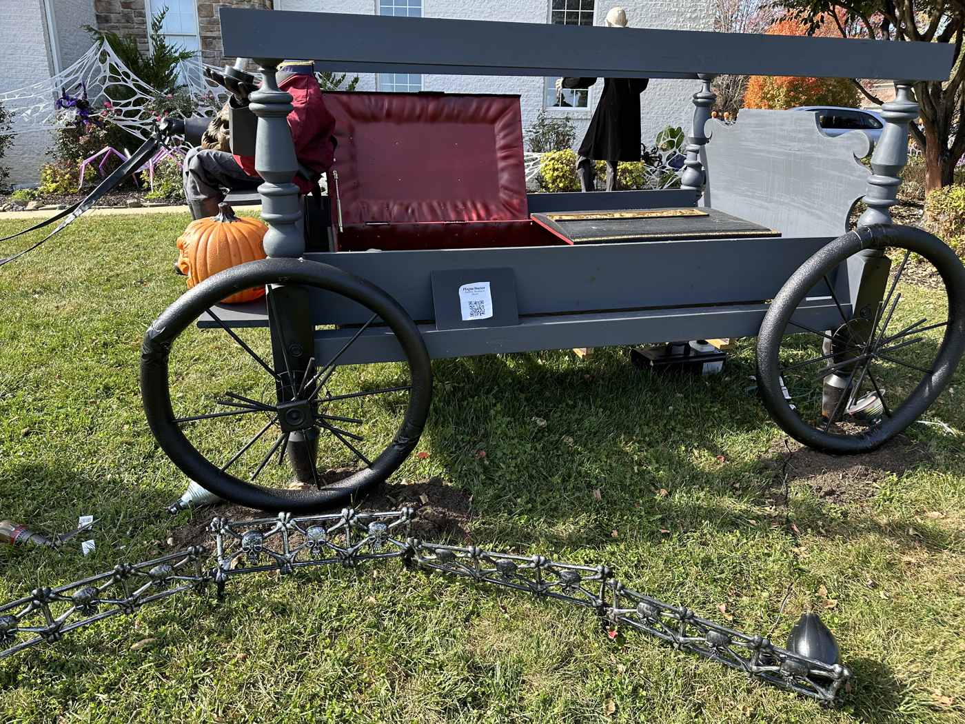 The finished hearse in daylight