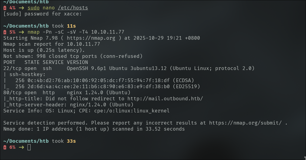 Nmap scan